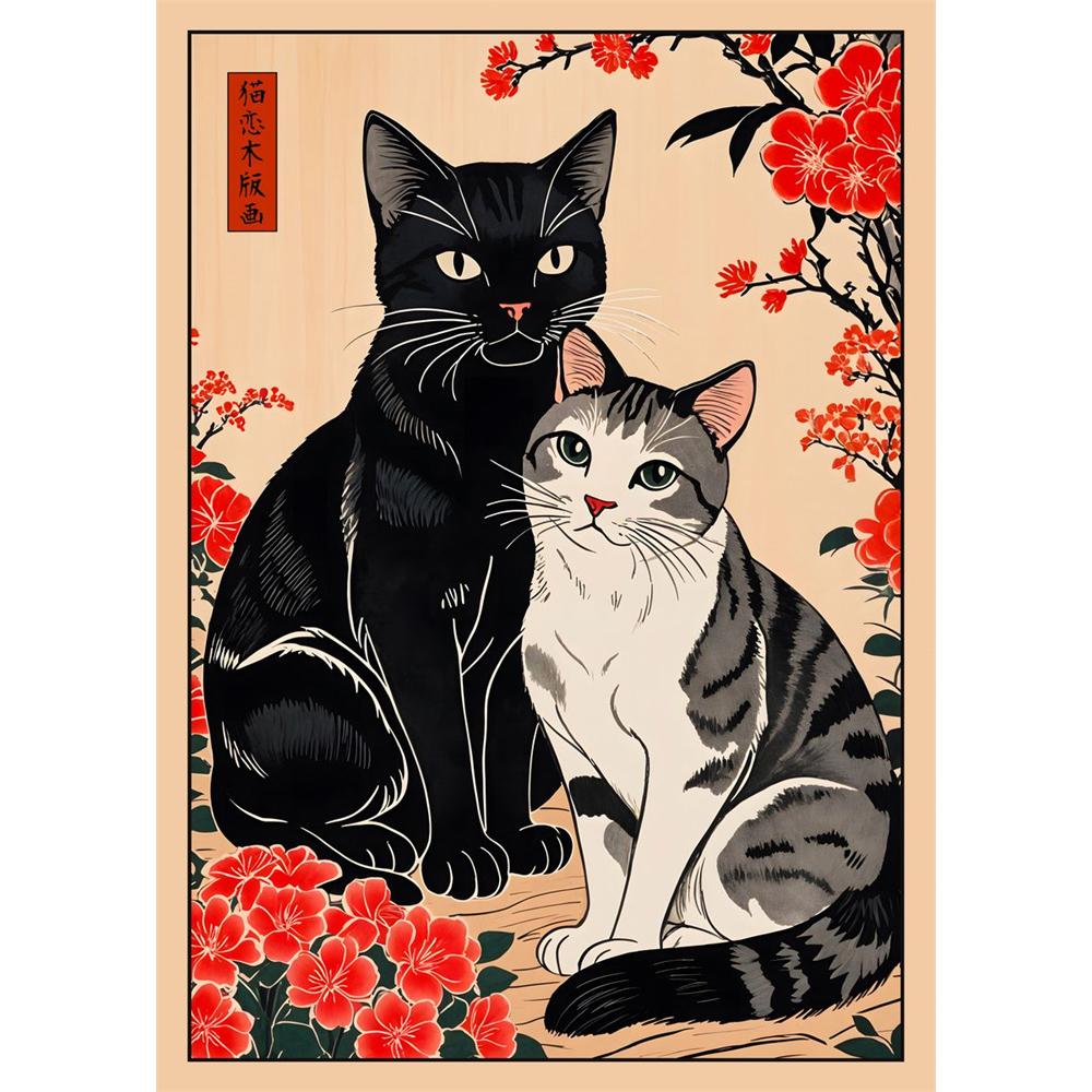 DIY Diamond Painting Traditional Japanese Chinese Animal Mosaic Embroidery Cross Stitch Kit Living Room Home Art Wall Decor