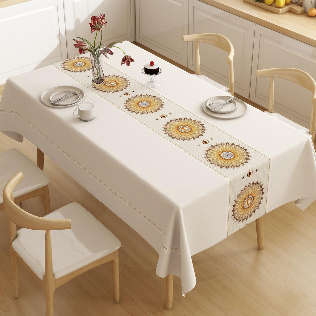 Nordic Minimalist Table Mat Household Coffee Tablecloth Pvc Tablecloth  Waterproof Oil Proof Instagram Style Tablecloth