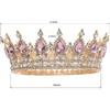 FORSEVEN Queen Crown Rhinestone Wedding Crowns and Tiaras for Women Costume Party Hair Accessories Princess Birthday Crown Crystal Bridal Crown