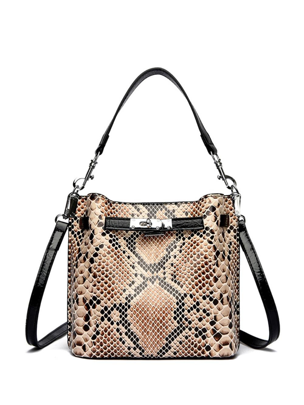 

Advanced Soft Leather Serpentine Bucket Bag for Women s Summer New Style Chain Bag, Light Luxury Handbag, Women s Single Shoulder Crossbody Bag чорний