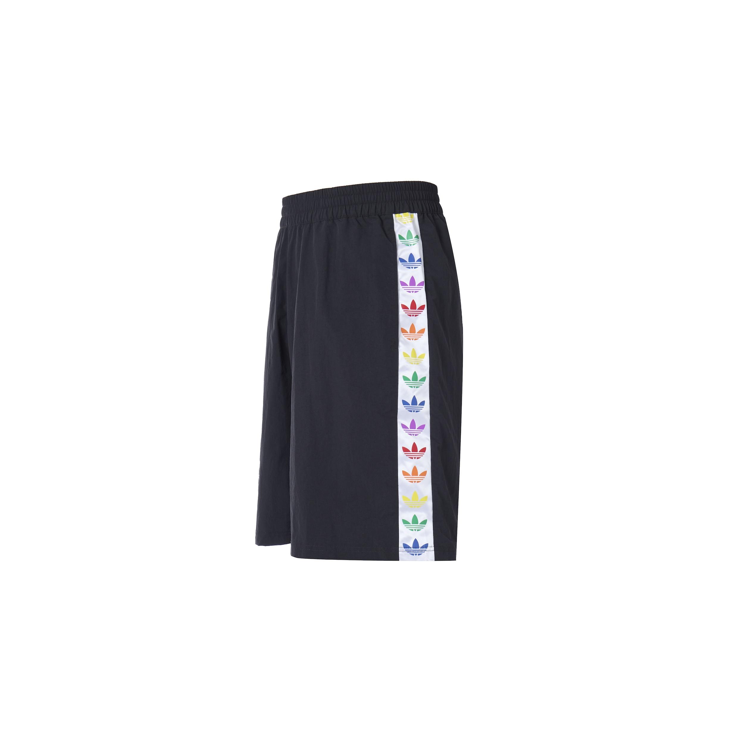 adidas originals MENS Pride W Short String Standard Trendy Sports Casual Pants Black Men s FQ6588 XS