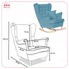 Gaja Rocking Chair, Scandinavian, Family Meble, Blue, On Runners, Blue