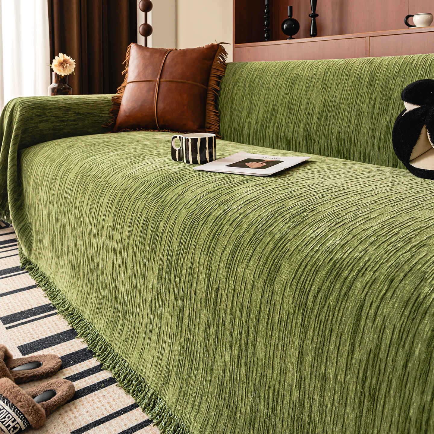 

Premium atmosphere sofa cover ins wind 2025 new four-season universal sofa towel a full cover cushion 180*130cm