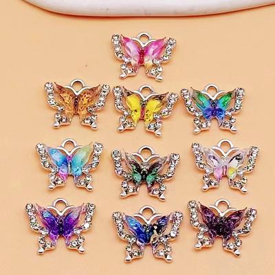 14*16mm Lovely Animal Charms Crystal Butterfly Charms for Earrings Bracelet Necklace Pendant
