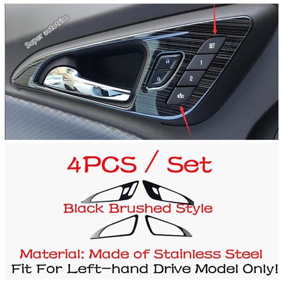 Black Brushed Accessories For Chevrolet Malibu 2016 -  AC Control Panel Door Bowl Head Light Switch Lift Button Cover Trim