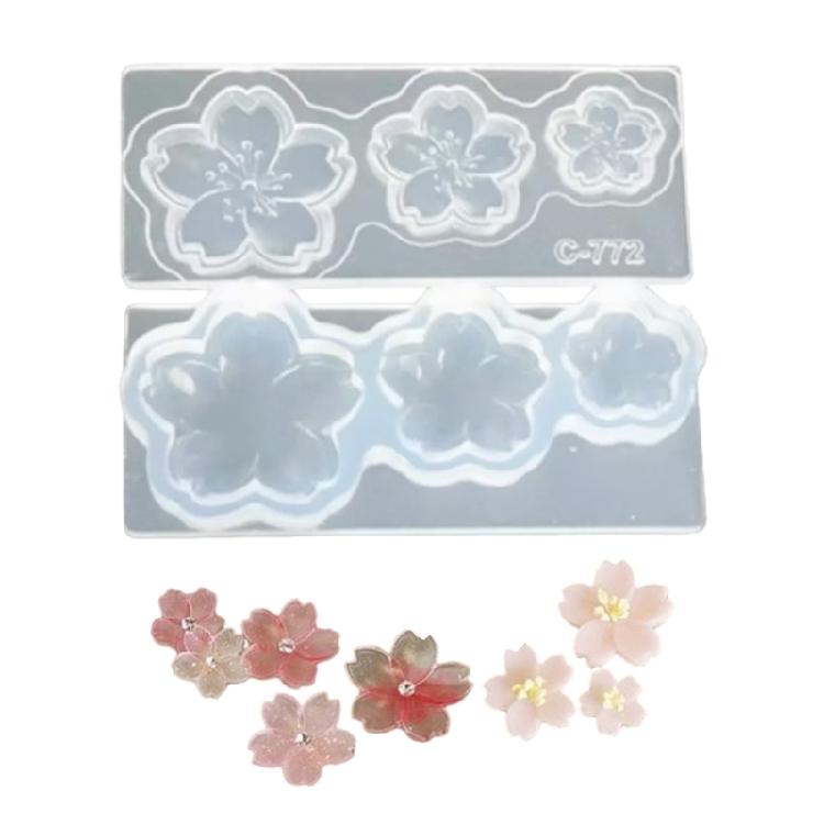 Professional Grade Transparent Nail Silicone Mold With Intricate Sakuras Detailing Manicure Mould For Creative Accessories 1