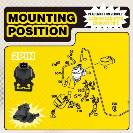 Für Mercedes-Benz Kraftstoffdampfbehälter Entlüftungsventil Regenerierung NEU 0004708893 EA