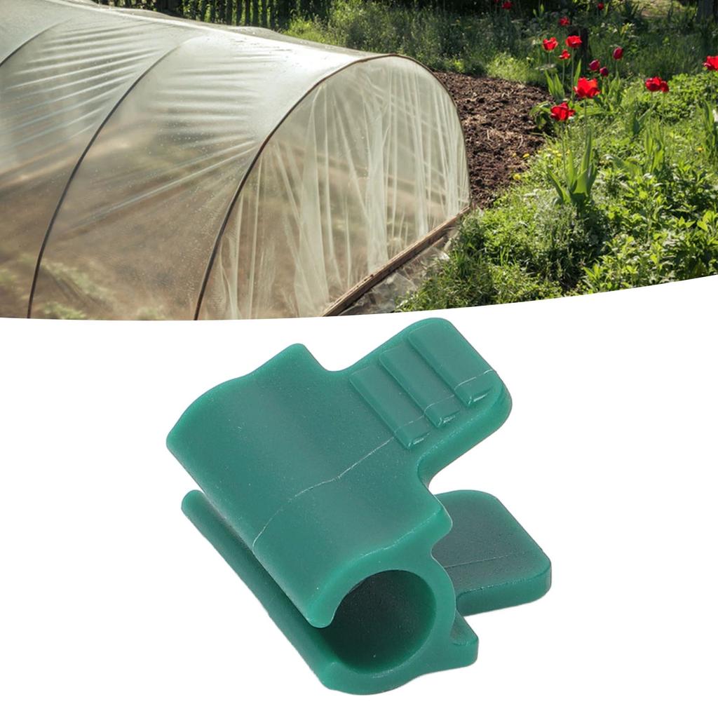 24pcs Greenhouse Clamps Single Head Row Cover Netting Tunnel Hoop Clips Insect Proof Shed Film Shading Net Rod Clips