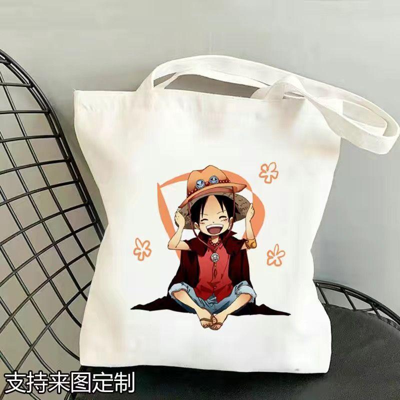 Japan cartoon comics One Piece Student Canvas Bag Large Capacity Study Bag Anime-Style Shoulder Bag 0029