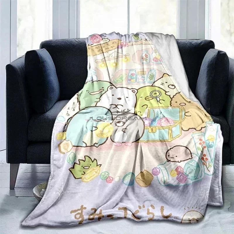 Fashion D Print Sumikko Gurashi Cartoon Cute Anime Soft Flannel Blanket for Sofa Bed Home Textile Plush Throw