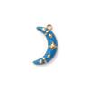 1 Piece 304 Stainless Steel Galaxy Charms 18K Gold Plated Enamel Half Moon Star Micro Pave Clear Cubic Zirconia DIY Necklace