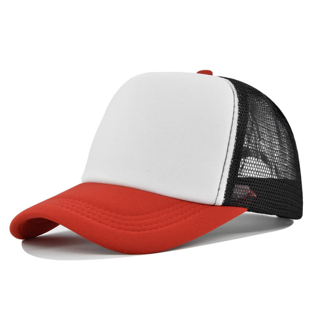 1PC Fashion Unisex Plain Baseball Cap Adjustable Trucker Flat Visor Cap Snapback Mesh Curved Men Women Casual Sun Summer Hat