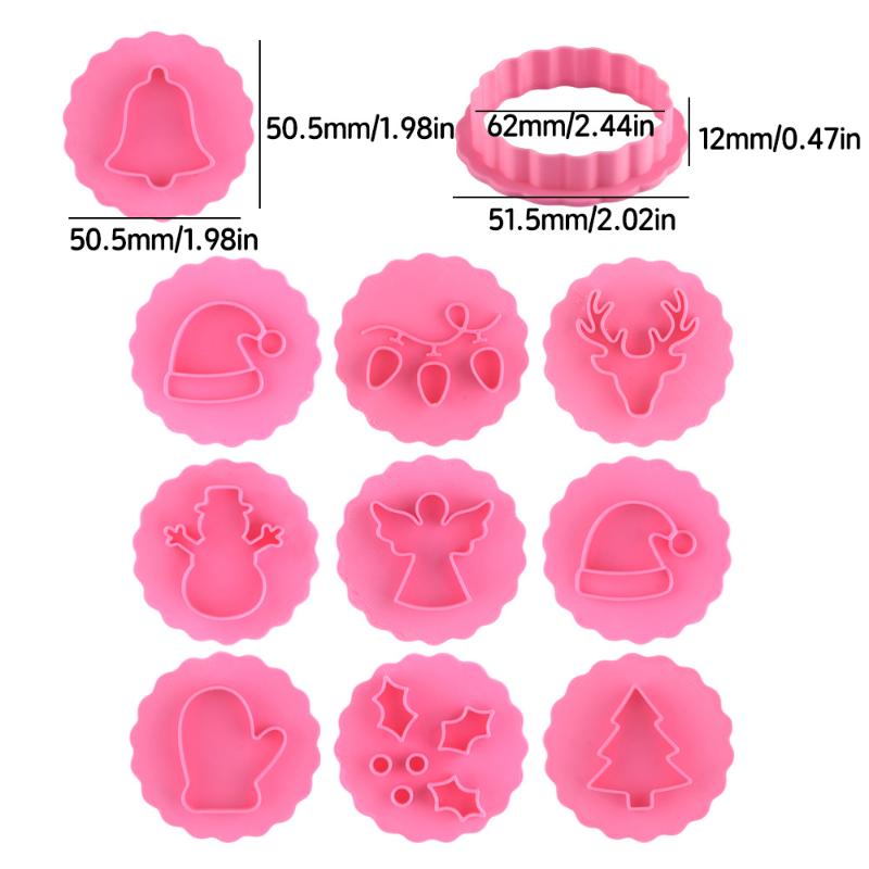 Christmas Linzer Cookie Cutter Multiple Patterns Non-Toxic for Home Winter Holiday Baking DIY Gift Treat Making