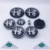 1 set 11 stuks Wielnaafdopjes 50 mm Diameter voor 74 mm Motorkap Kofferbak 40 mm Stuurwiel Embleem Compatibel met Brera