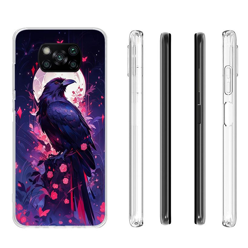 Animal Oil Painting Bird Phone Case For Xiaomi Poco X7 X6 X5 Pro F7 Ultra Redmi 15C 15 13 13C 12 12C 10 10A 10C 9 9A 9C 9T Cover
