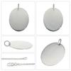 Gin No Oval Mirror Silver 925 Necklace Pendant for Rare [Shinjuku Kura] Men, Mirrored, Plain, Coin, Medal, Large, Simple,