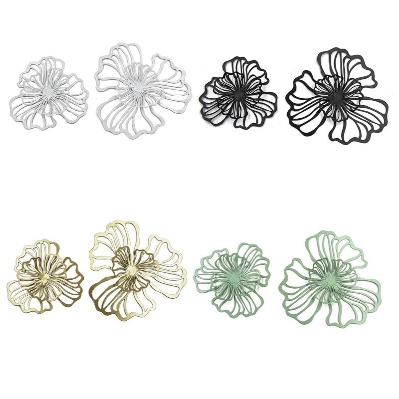 1 STK Wandmontiertes Mehrfarbiges Hohlmuster Doppellagig Heimdekoratives Eisen Kunst im Böhmischen Stil Elegant