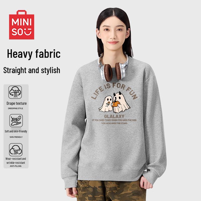 MINISO Men's Cartoon Graphic Pullover Sweatshirt