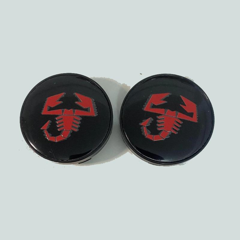 4PCS 60mm Car Wheel Hub Cover Emblem Sticker Accessory For  Abarth 500 Tipo FR Panda Argo Freemont Viaggio Bravo Punto Doblo