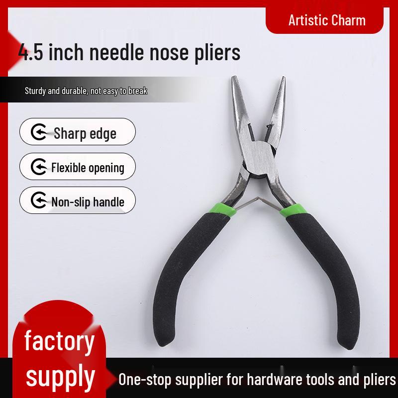 4.5-inch Multifunctional Needle-Nose Pliers for Electricians and Household Use