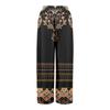 Women Summer Boho Palazzo Pants High Waist Wide Leg Floral Printing Casual Trousers With Pockets