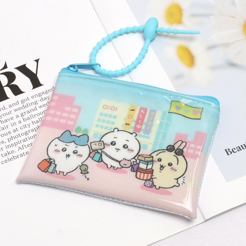 Cartoon Print PVC Coin & Card Holder - Multiple Patterns, Student Small Item Storage Bag