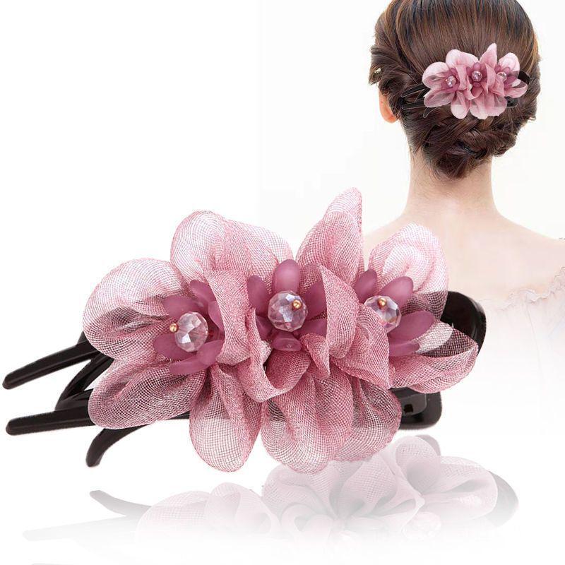 Korean Silk Flower Duckbill Hair Clip for Styling