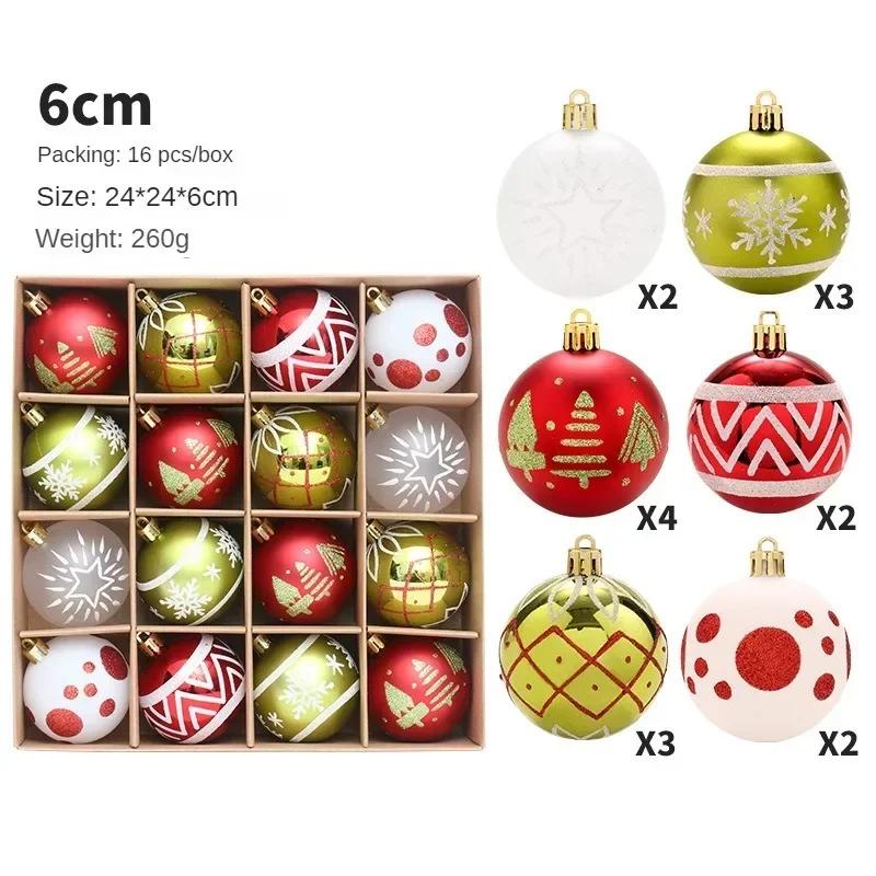 Christmas Tree Baubles Assorted Shiny Glitter Holiday Ornaments for Xmas Tree Decor Home Party Festive Decorations