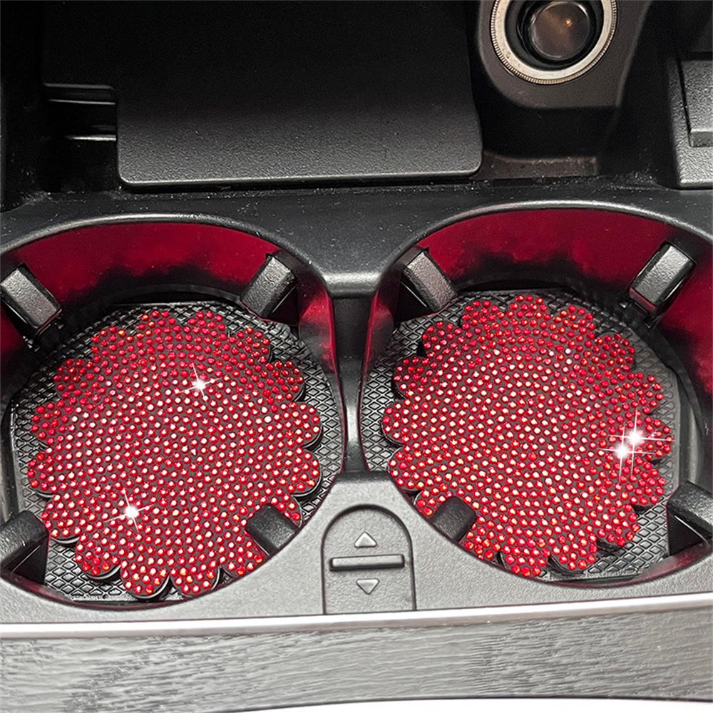 1PCS Diamond Car Coaster Slot na vodní kelímek Protiskluzová podložka Držák na pohárek Podložka do auta Gadget Bling Příslušenství do auta pro