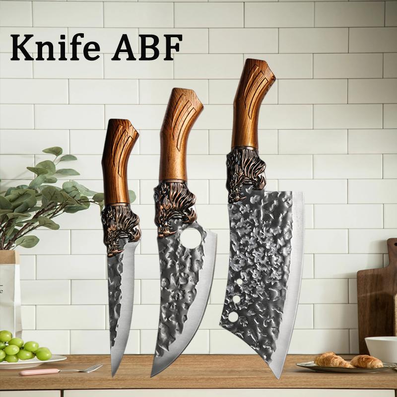 Handmade Forged Kitchen Knife Meat Cutting Knives Boning Knife Multifunctional Kitchen Knives Forge Knives Slicing Knife