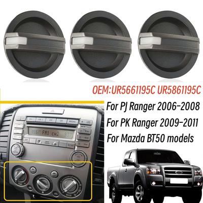 3 Stück Für Mazda BT-50 UN 2006-2011 Klimaanlagen-Heizungsregler-Drehknopfschalter Für Ford Ranger PJ/PK Auto A/C-Reglerknopf UR5661195C UR5861195C