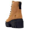 Timberland Everleigh 6 Zoll Schnürstiefel Weizenfarbenes Nubuk Bequeme Kurze Martin Stiefel Damenstiefel Braun A41QK231