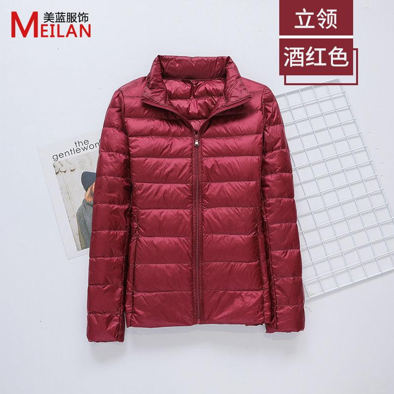 Down jacket women's new short light and thick warm and slim fashion jacket