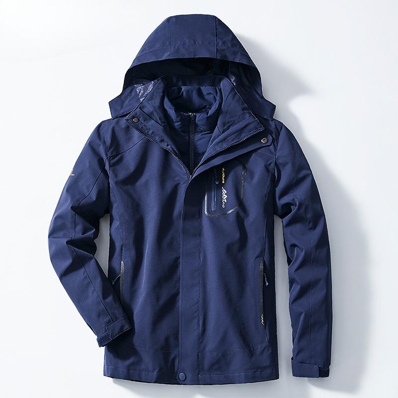 Autumn and Winter Feather Rong Liner Waterproof Windproof Sports Casual Three-in-one Jacket 90 White Duck Down
