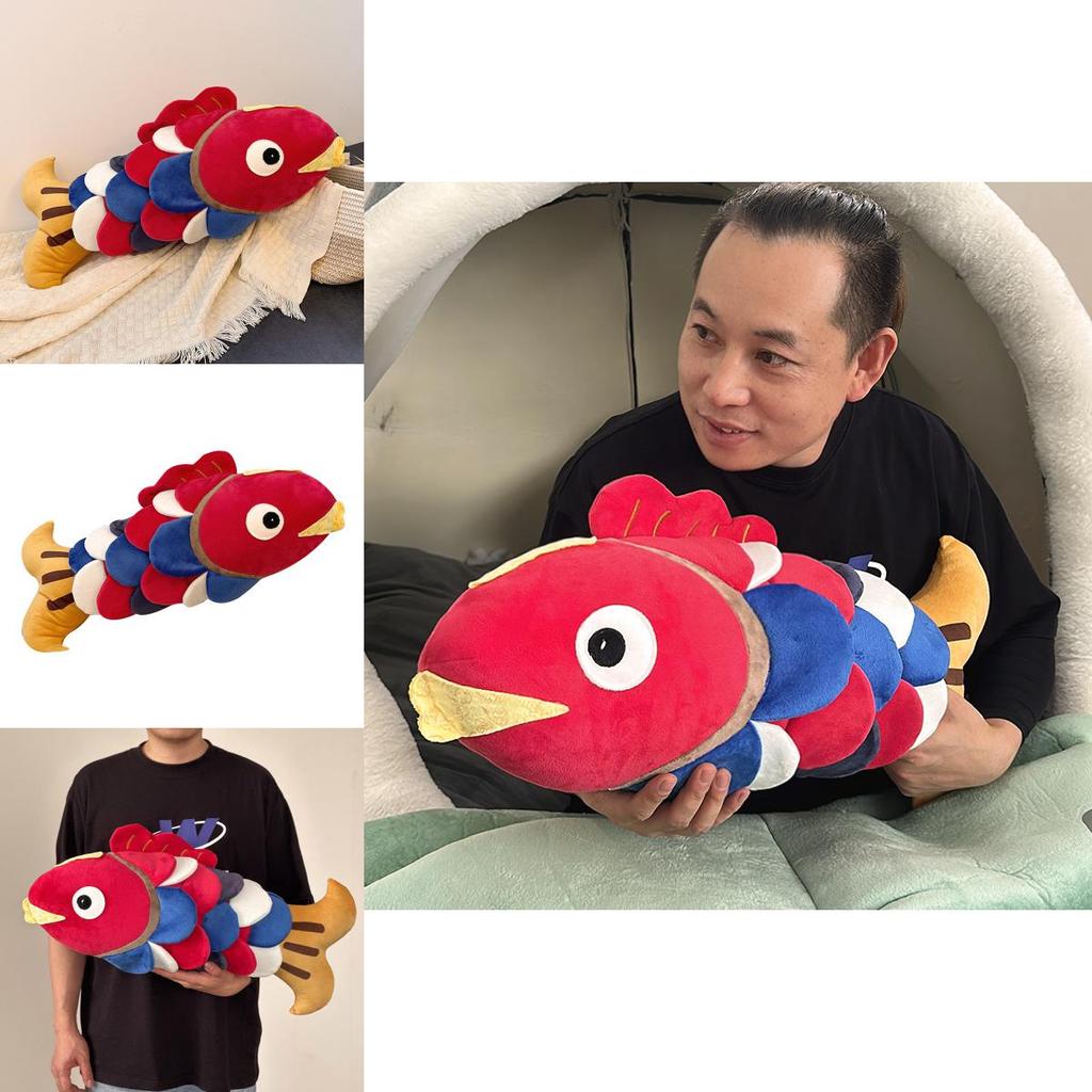 Colorful Koi Fish Plush Toy Soft Stuffed Animal Pillow For Girls 65cm