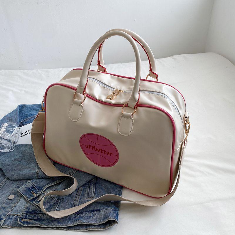 

Lightweight Women s Bag Spring/Summer 2025 New South korea INS Sports Fitness Travel Handbag All-Matching Shopping Bag Beige White