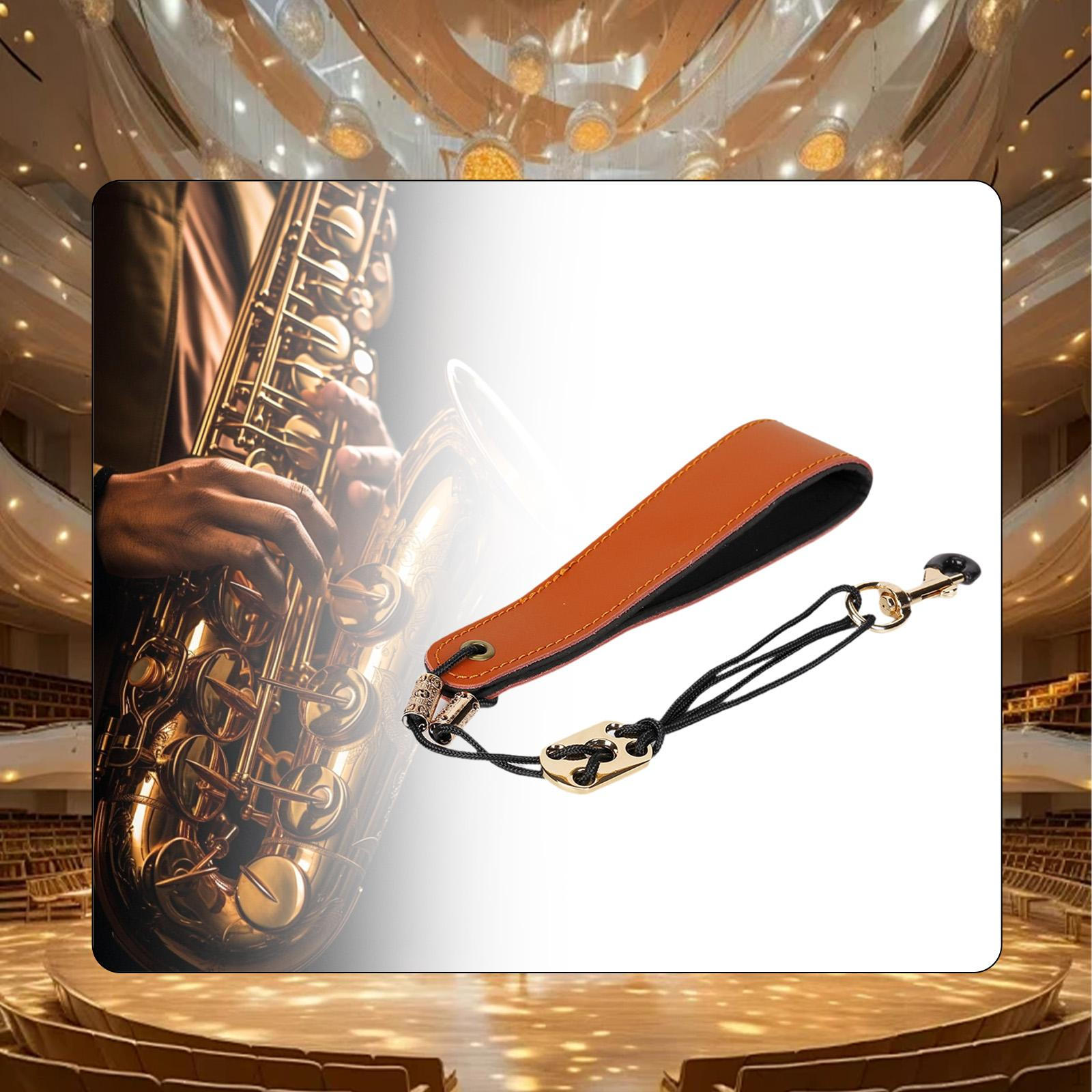 

Регулируемый ремень для саксофона на шею, эргономичный, универсальный, из искусственной кожи, для концертов, вживую коричневый