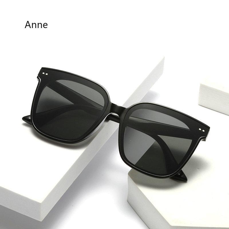 Korean Version Sunglasses Retro Square Large Frame Rice Nail Sunglasses Ins Men and Women Senior Sense Street Patting Glasses
