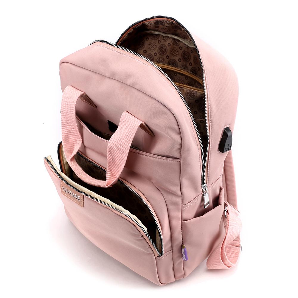 Backpack with USB Charging Port – 15.6-inch Laptop Bag for Women, Travel & Work – 8 Colors Available, Fits Suitcase Handle