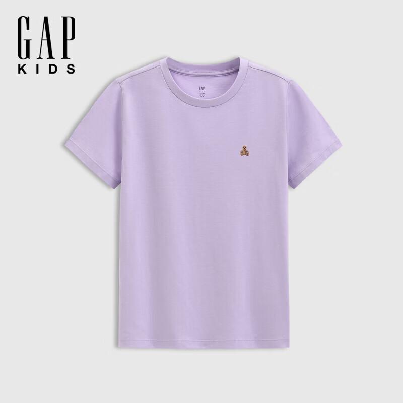 Gap Girls' Cotton Bear Embroidered Short Sleeve T-Shirt