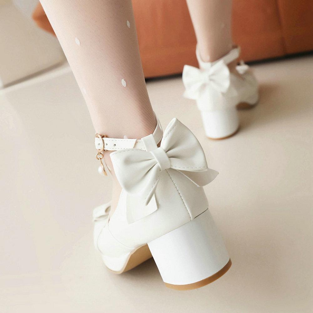 Sapatos Lolita de Couro Envernizado Brilhante Feminino Vermelho Noiva Festa de Casamento Tiras Plataforma Mary Janes Bombas Tira no Tornozelo Bloco Salto Cubano