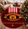 Tappeto Rotondo con Motivo Manchester United F.C, Tappetino da Interno/Esterno, per Picnic, Sala Giochi, Camera da Letto, Ufficio, Soggiorno, Tappeto Decorativo per la Casa, Regalo di Compleanno