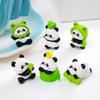 6 ks Mini Panda Figurky Ozdoby Panda na Palubní Desku Auta Miniaturní Zvířecí Ozdoby pro DIY Řemesla Mikro-Krajiny Pohádková Zahrada