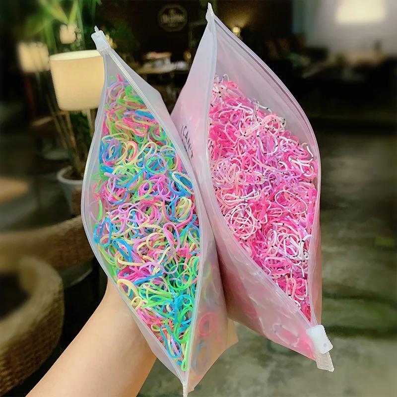 Fashion Hair Accessories 1000pcs Pack Children Colorful Small Disposable Rubber Bands Gum for Ponytail Holder Elastic Hair Bands