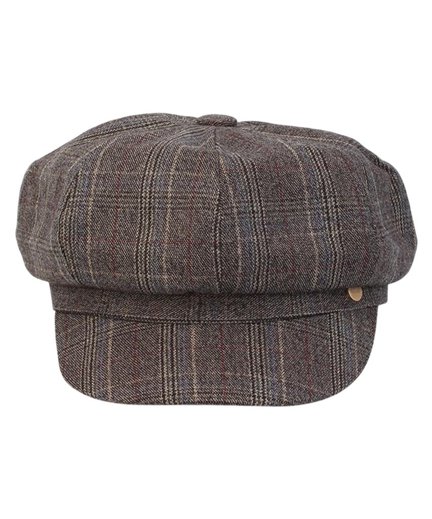 Yunibeosyeolkemiseuteuli Glencheck Logo Gray Newsboy Cap