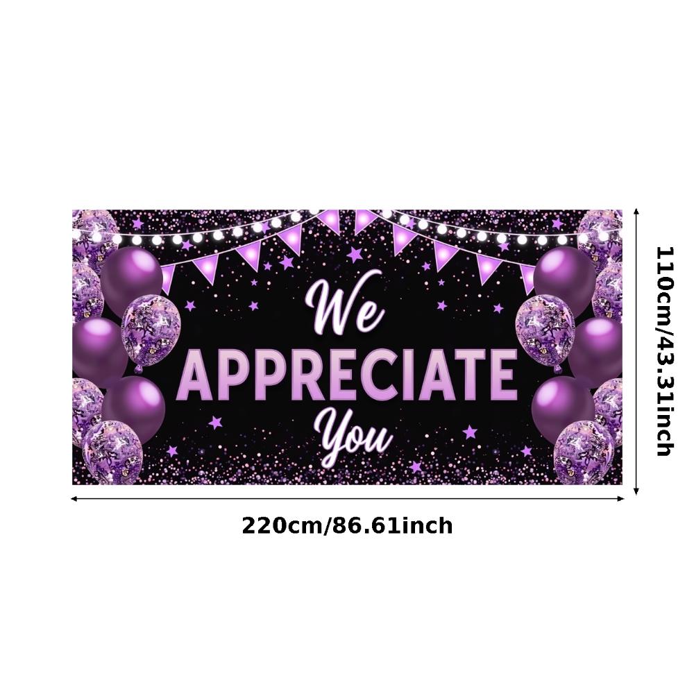 Starry Decoration Appreciation Banner Gratitude Banner Celebration Decoration for Holiday Celebration Corporate Party