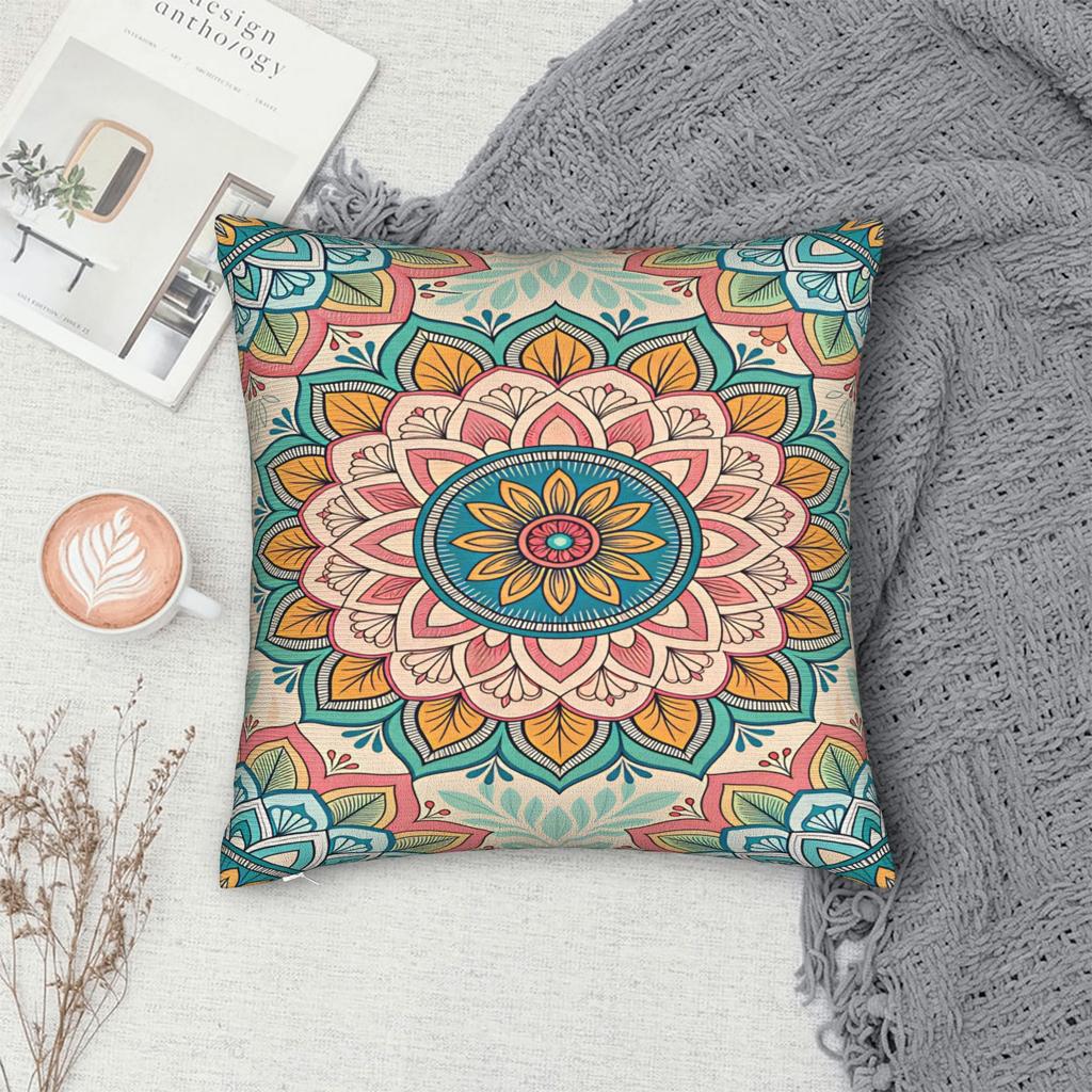 Bohemian Mandala Style Pillow Case Square Pillow Cover Vintage Pillowcases For Sofa Home Decor