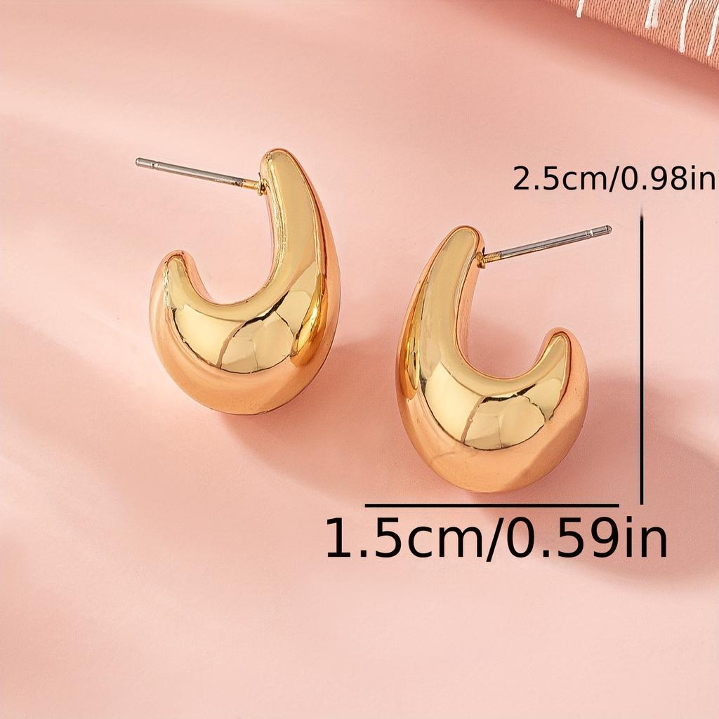 Women's Fashion All-in-one Earrings Large Water Drop Earrings, Teardrop Stud Earrings, European and American Fashionable Earrings