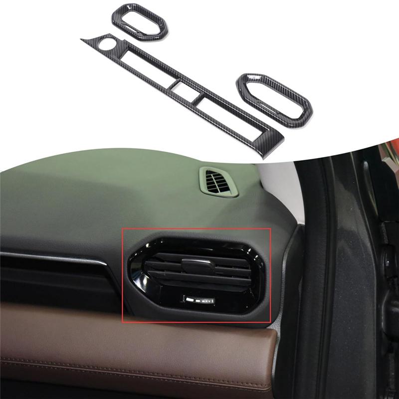 Center Console Dashboard Air Outlet Frame Trim For Honda Pilot 2023 2024 Accessories Carbon Fiber Carbon Fiber Pattern