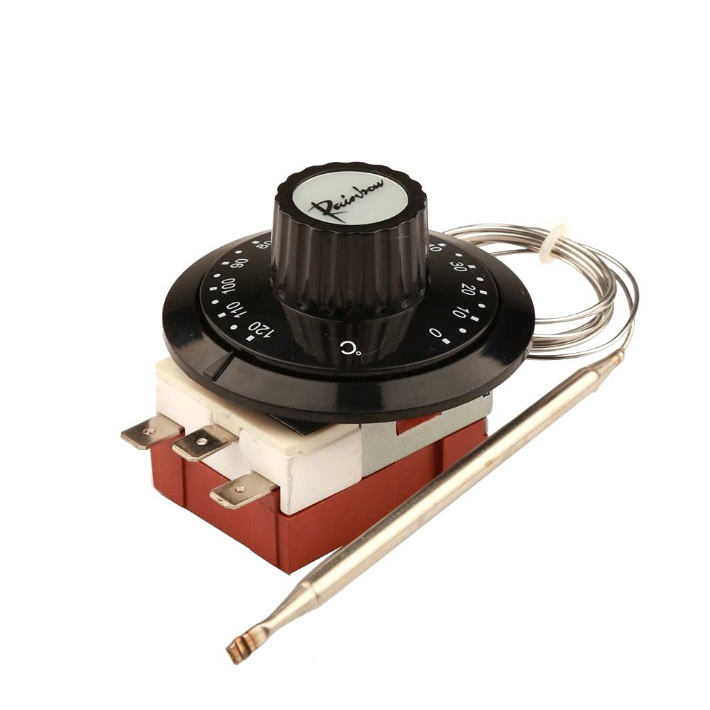 TS-120SB Korea Rainbow Capillary Thermostat 0-120 Celsius Degrees Adjustable Tempering Switch 3 Pin NC Temperature Controller